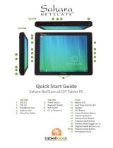 TabletKiosk Sahara NetSlate a230T Quick start guide