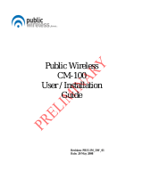 PUBLIC WIRELESS CM-100 User's Installation Manual