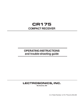 Lectrosonics CR175 Operating Instructions And Troubleshooting Manual