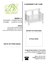 Bella D'Este CLAREMONT 4 IN 1 CRIB 0315S00GR Operating instructions