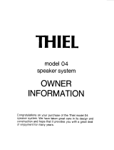 Thiel 4 User manual