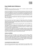 Handy Tech Easy Braille Quick Reference Manual