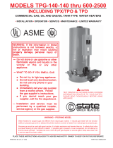 State Water Heaters TPO-140-140 User manual