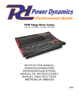Power Dynamics PDM Series PDM-S804A 8-Channel MP3 DSP USB Bluetooth Mixer Owner's manual