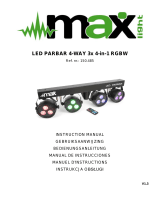 Max PartyBar4 LED PARBAR 4-Way 3x 4-in-1 RGBW Owner's manual