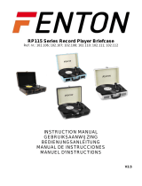 Fenton RP115 Series Record Player Briefcase Owner's manual