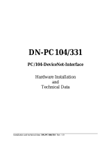 ESD DN-PC104/331 Intelligent PC/104 - DeviceNet Interface Owner's manual