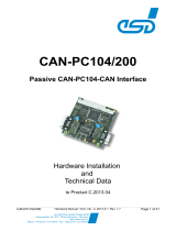 ESD CAN-PC104/200 Passive PC/104-CAN Interface Owner's manual