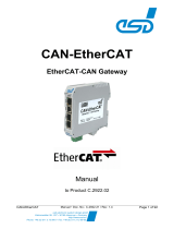 ESD CAN-EtherCAT EtherCAT-CAN Gateway Owner's manual