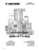 Kooltronic Intrepid P52 24,000-30,000 BTU/H Air Conditioners User manual