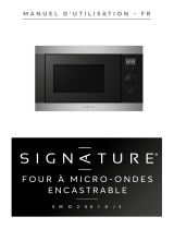 Signature Four micro-ondes encastrable SMO250IX/3 Noir/inox User guide
