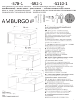 BUT Meuble de salle de bain suspendu HAMBURG imitation chêne et blanc laqué L.79 cm Operating instructions