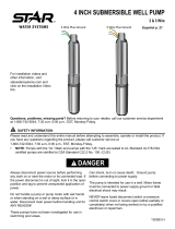 Star Water 4" A Series Submersible Well Pumps User manual