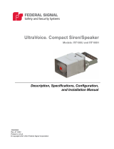 Federal Signal RF100 UltraVoice® Compact Siren/Speaker User manual