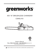 Greenworks 2005902 CS40L410 Owner's manual