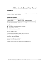 UNITED IMAGING VMU-N3 uVision Remote Console User manual