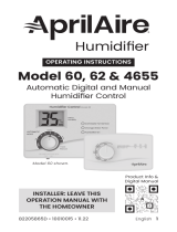 Aprilaire 60, 62 and 4655 Owner's manual