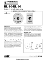 CERBERUS PYROTRONICS RL-30/RL-40 System 3 Remote Alarm Lamp User guide