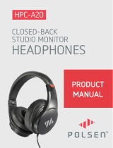 Polsen HPC-A20 Closed Back Studio Monitor Headphones User manual