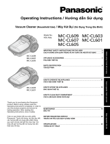 Panasonic MC-CL609 Bagless Canister Vacuum Cleaner User manual