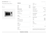 Fisher and Paykel OM25BLSX1 Microwave Oven User guide