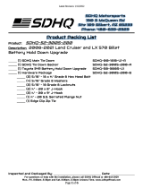 SDHQ -52-3005-200 2008-2021 Land Cruiser and LX 570 Billet Battery Hold Down Kit Installation guide