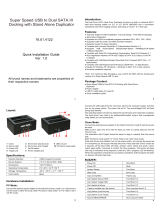 Roline 2.5" / 3.5" SATA HDD/SSD Docking Station, USB 3.2 Gen 1, HDD Clone-Function User manual
