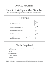 ARMAC MARTIN Handsworth Flush Mounted Shelf Bracket Operating instructions