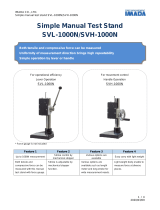 Imada SVL-1000N, SVH-1000N Force Test Stand User manual