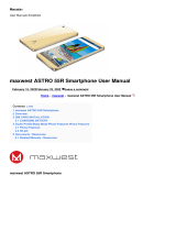 MaxWest ASTRO 55R Smartphone User manual