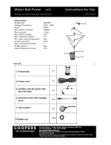 Coopers of Stortford L476 Water Butt Pump User manual