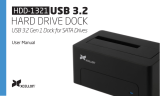 Xcellon HDD-1321 USB 3.2 Hard Drive Dock User manual