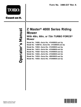 Toro 72in Z Master MR 4000 Series Riding Mower User manual