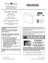 Kozyheat Nordik 41DV Owner's manual