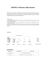 CAME-TV CRYSTAL-V Wireless Video System User manual