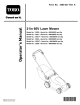 Toro 21in 60V Lawn Mower User manual