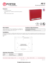 Potter AE-2 Accessory Enclosure Owner's manual