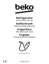 Beko BCSA306E4ZSN Built In Refrigerator User manual