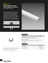 Halcyon XS1613 Mini Standard Premium Surface Mount / Recessed Aluminium Profile User manual