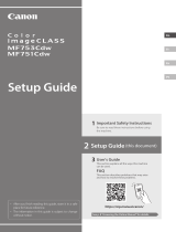 Canon MF753Cdw Color imageCLASS Printer User guide
