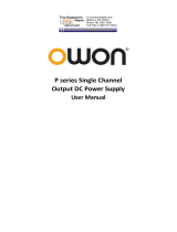 OWON SP6103 P series Single Channel Output DC Power Supply User manual