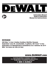 DeWalt DCV580H 20V Max Li-Ion 2 Gallon Cordless Wet Dry Vacuum User manual