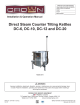 Crown DC-6 Direct Steam Counter Tilting Kettles User manual