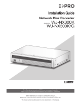 i-PRO i PRO WJ-NX300K Network Disk Recorder Installation guide