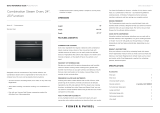 Fisher and Paykel OS24NDTDX1 Combination Steam Oven User guide