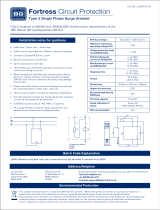 BG Electrical CUSPDT21-B Type 2 Single Phase Surge Arrester Main Switch User manual
