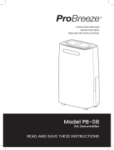 ProBreeze PB-08 20L Dehumidifier User manual