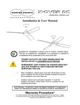 Hunter Pacific X-Over DC Ceiling Fan User manual