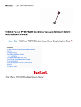Tefal X-Force TY9679WO Cordless Vacuum Cleaner Instructions Manual