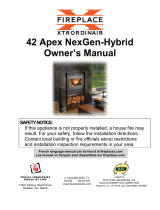 Fireplace Xtrordinair 42 Apex NexGen-Hybrid Fireplace 2023 Owner's manual